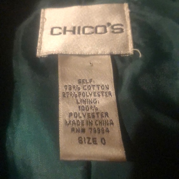 Chico’s Women’s O green zippered jacket - Picture 2 of 8